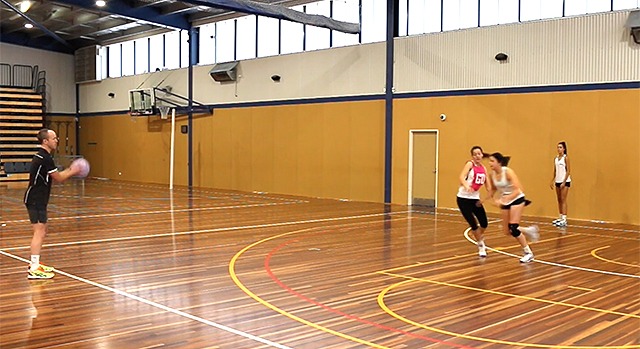 Netball defence defending preliminary moves attacking drill