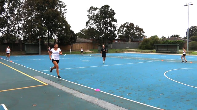 Netball interval sprints fitness drill coaching