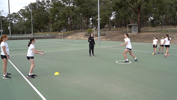 The landing pad netball drill video for beginners and juniors video