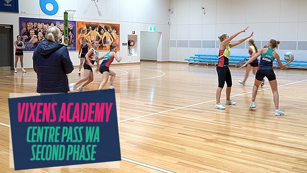 NETBALL WING ATTACK CENTRE PASS SECOND PHASE
