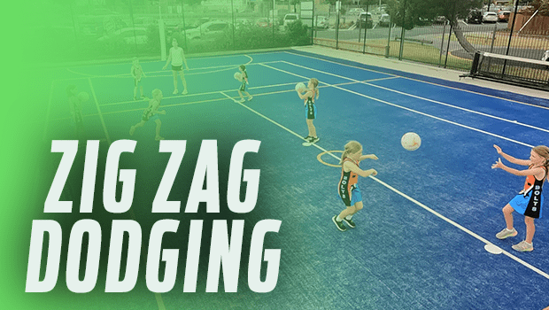 ZIG ZAG DODGING NETBALL DRILL