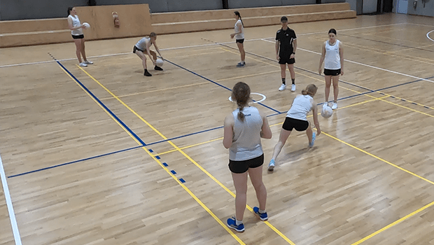 TAP REACT AND CHASE NETBALL DRILL